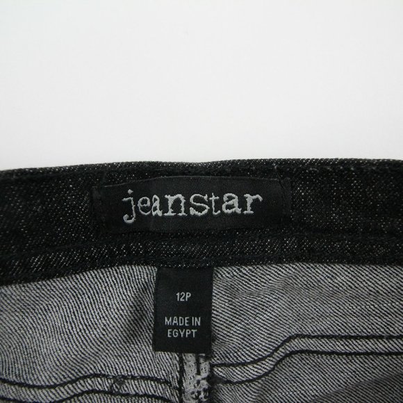 Jeanstar Womens Straight Jeans Black Denim Size 12 - Picture 8 of 12